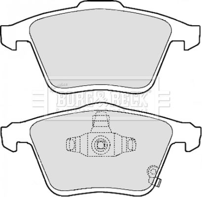 BORG & BECK Комплект тормозных колодок, дисковый тормоз BBP2154